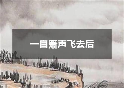 一自箫声飞去后