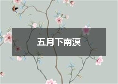 五月下南溟