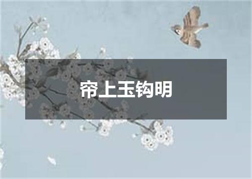帘上玉钩明
