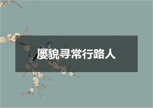 屡貌寻常行路人