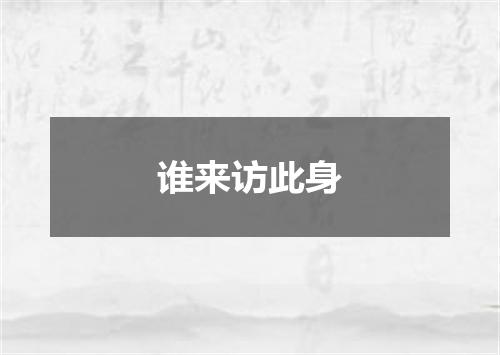 谁来访此身