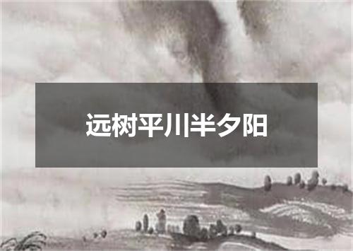 远树平川半夕阳