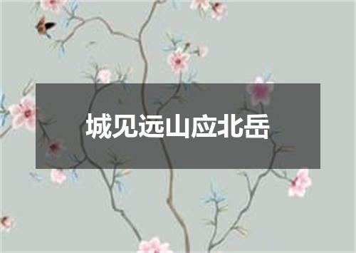 城见远山应北岳