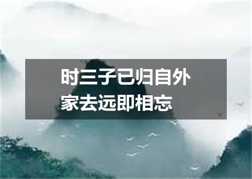 时三子已归自外家去远即相忘