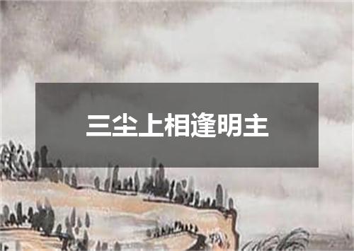 三尘上相逢明主