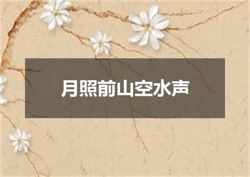 月照前山空水声