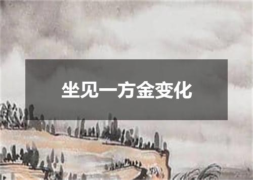 坐见一方金变化