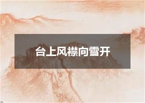 台上风襟向雪开