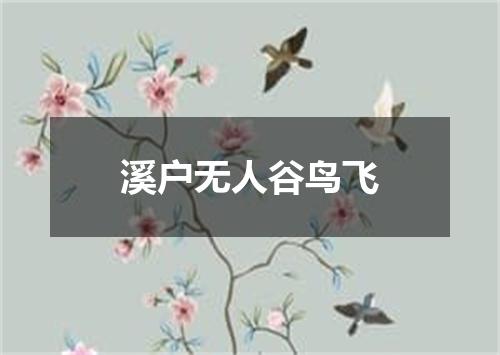 溪户无人谷鸟飞