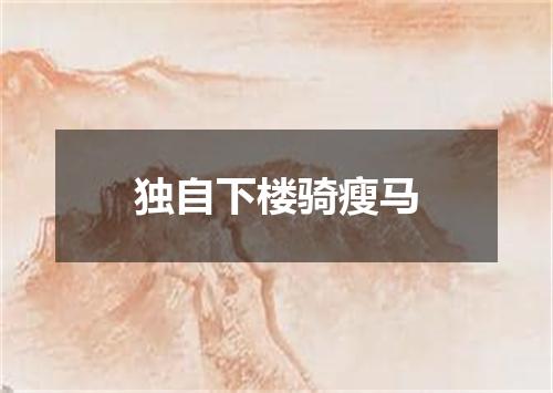 独自下楼骑瘦马