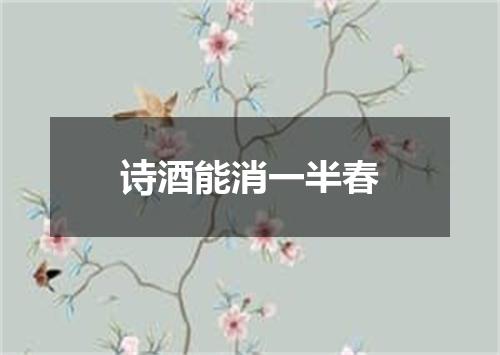 诗酒能消一半春