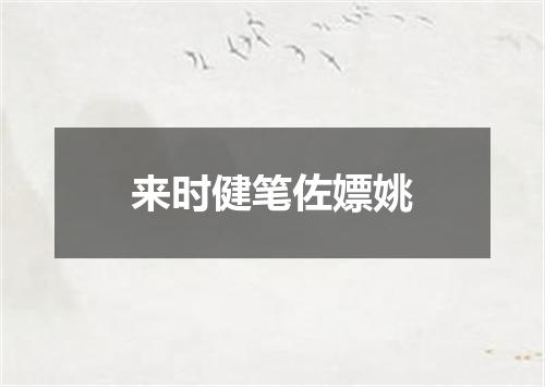 来时健笔佐嫖姚