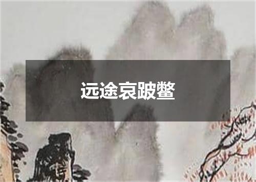 远途哀跛鳖