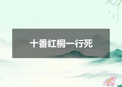 十番红桐一行死