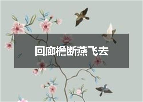 回廊檐断燕飞去