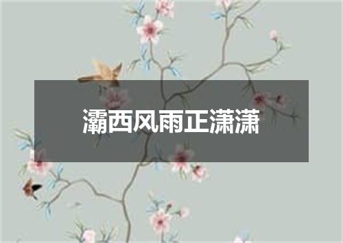 灞西风雨正潇潇
