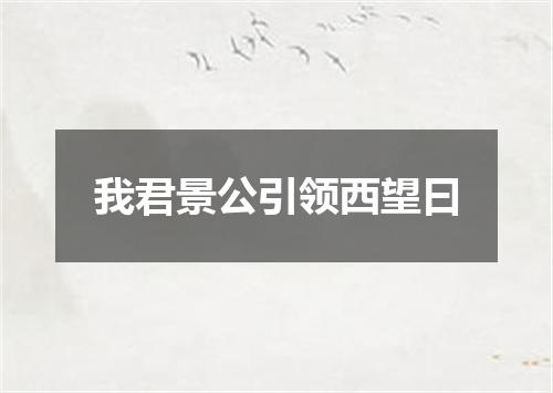 我君景公引领西望曰