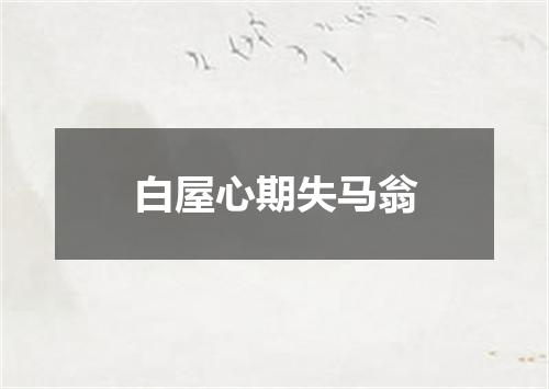 白屋心期失马翁