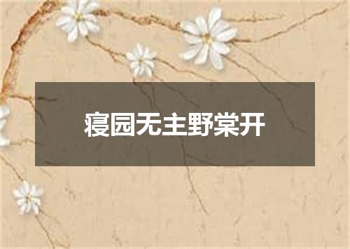 寝园无主野棠开