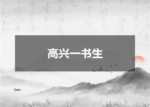 高兴一书生