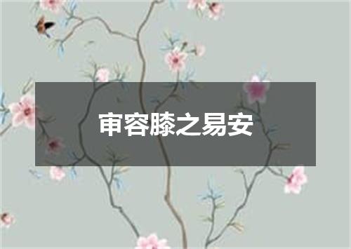 审容膝之易安