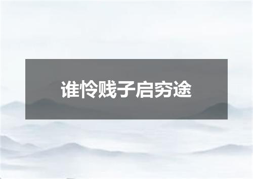 谁怜贱子启穷途