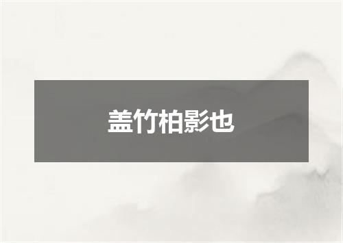 盖竹柏影也