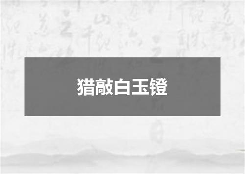 猎敲白玉镫