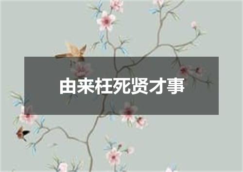 由来枉死贤才事