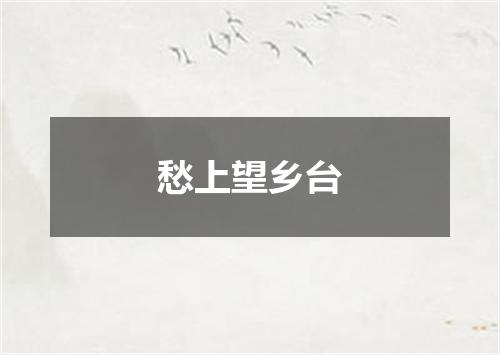 愁上望乡台
