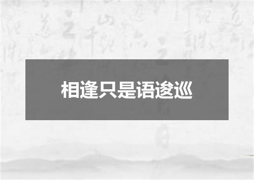 相逢只是语逡巡