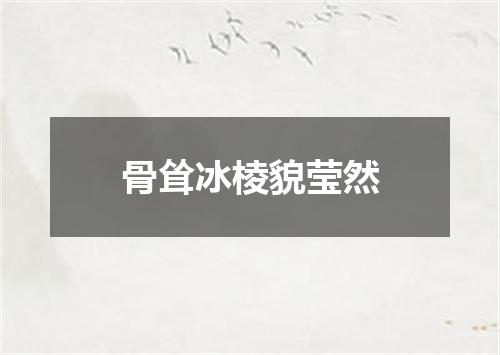 骨耸冰棱貌莹然