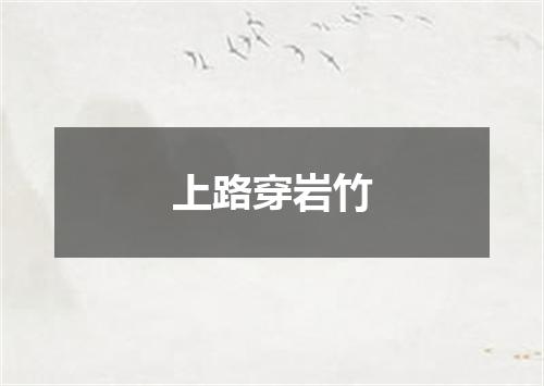 上路穿岩竹