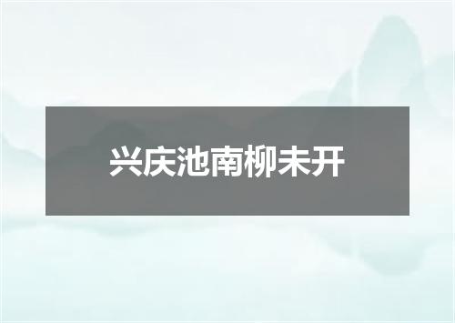 兴庆池南柳未开