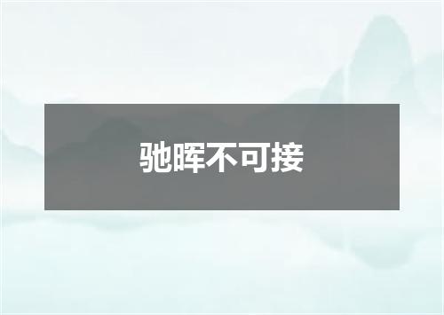 驰晖不可接