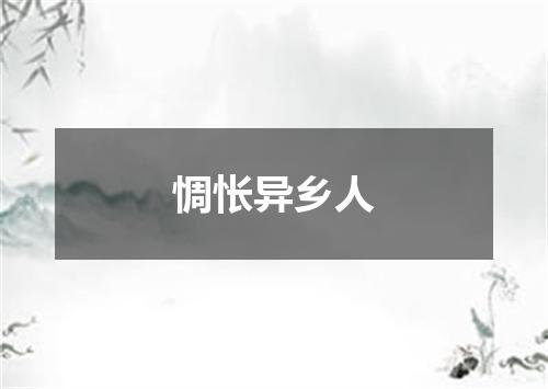 惆怅异乡人