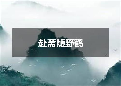 赴斋随野鹤