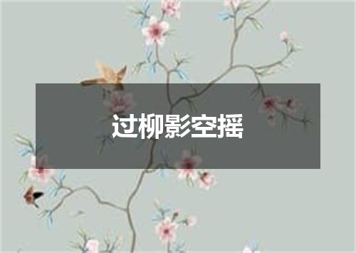 过柳影空摇