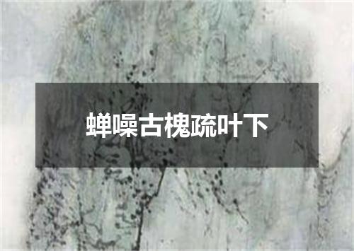 蝉噪古槐疏叶下