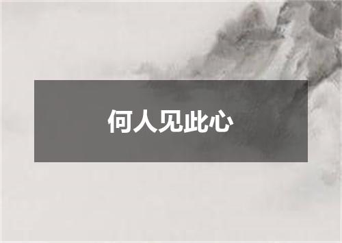 何人见此心