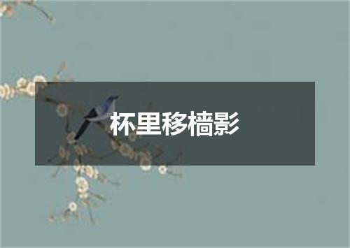 杯里移樯影