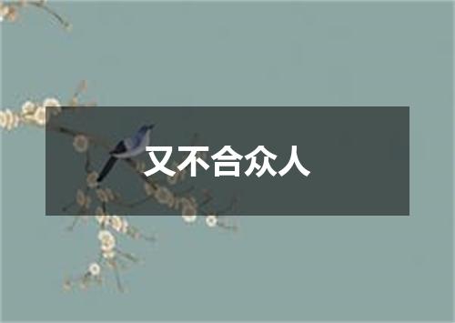又不合众人