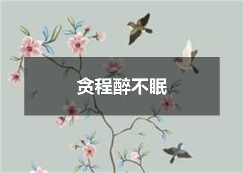 贪程醉不眠