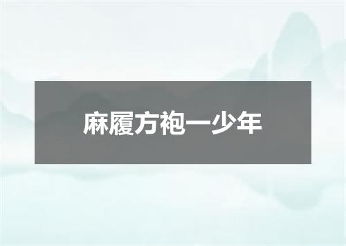 麻履方袍一少年