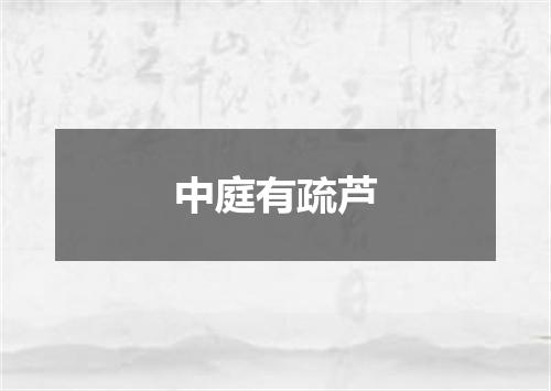 中庭有疏芦