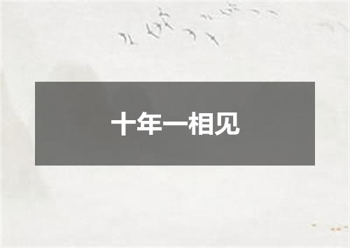 十年一相见
