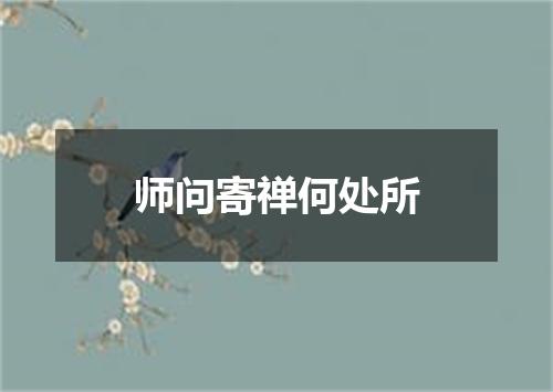 师问寄禅何处所