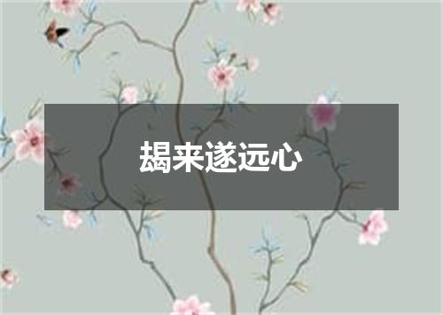 朅来遂远心