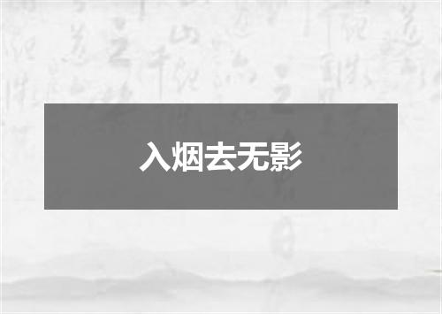 入烟去无影