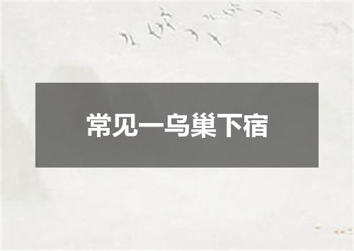 常见一乌巢下宿